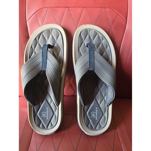 Geoge Other - George Mens Premium Comfort Flip Flops Brown Size 10